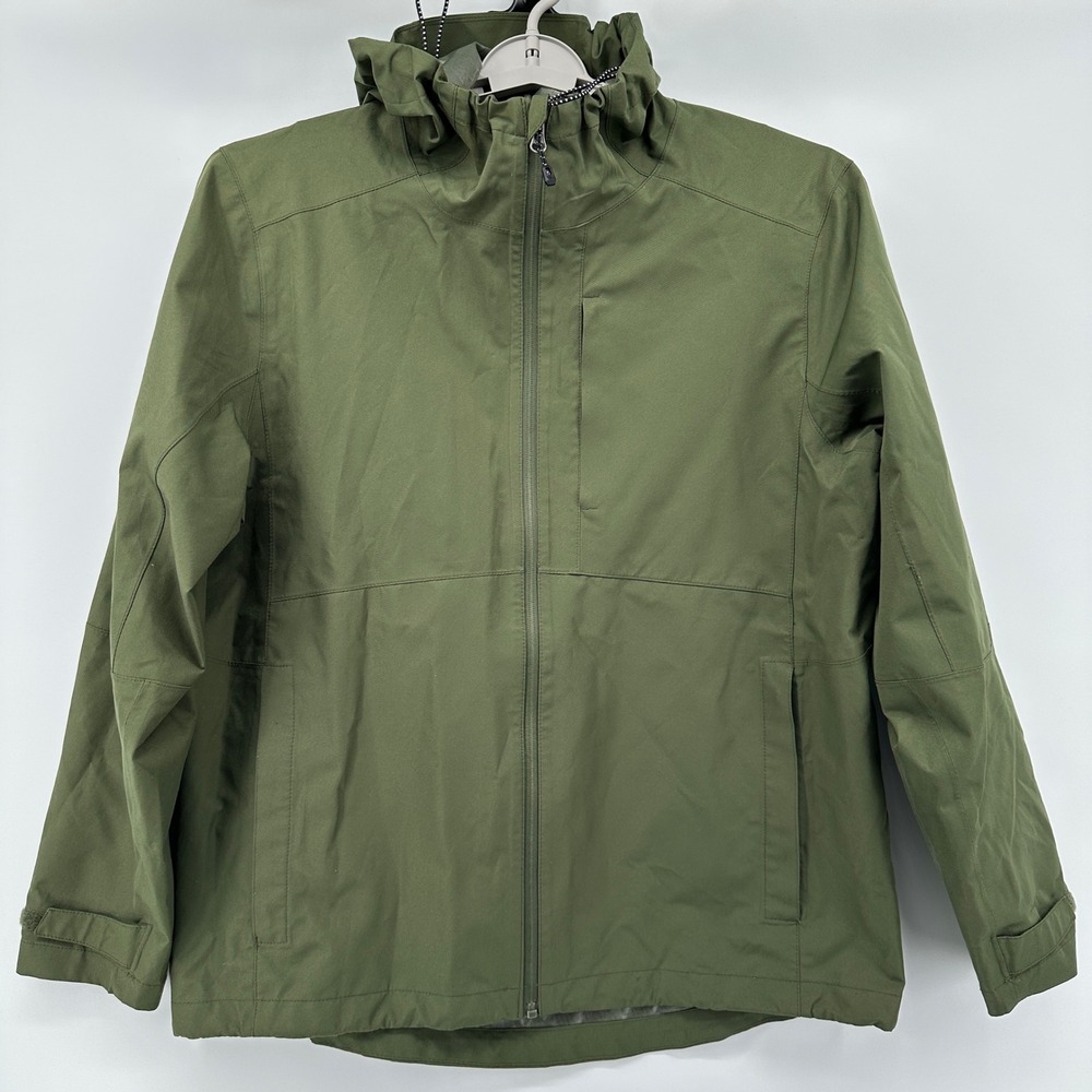 SWISS TECH Full Zip Rain Jacket Hoodie Lightweight Men's Medium Outdoor Gorpcore